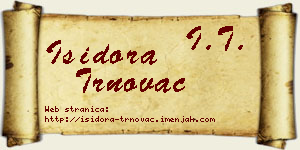 Isidora Trnovac vizit kartica